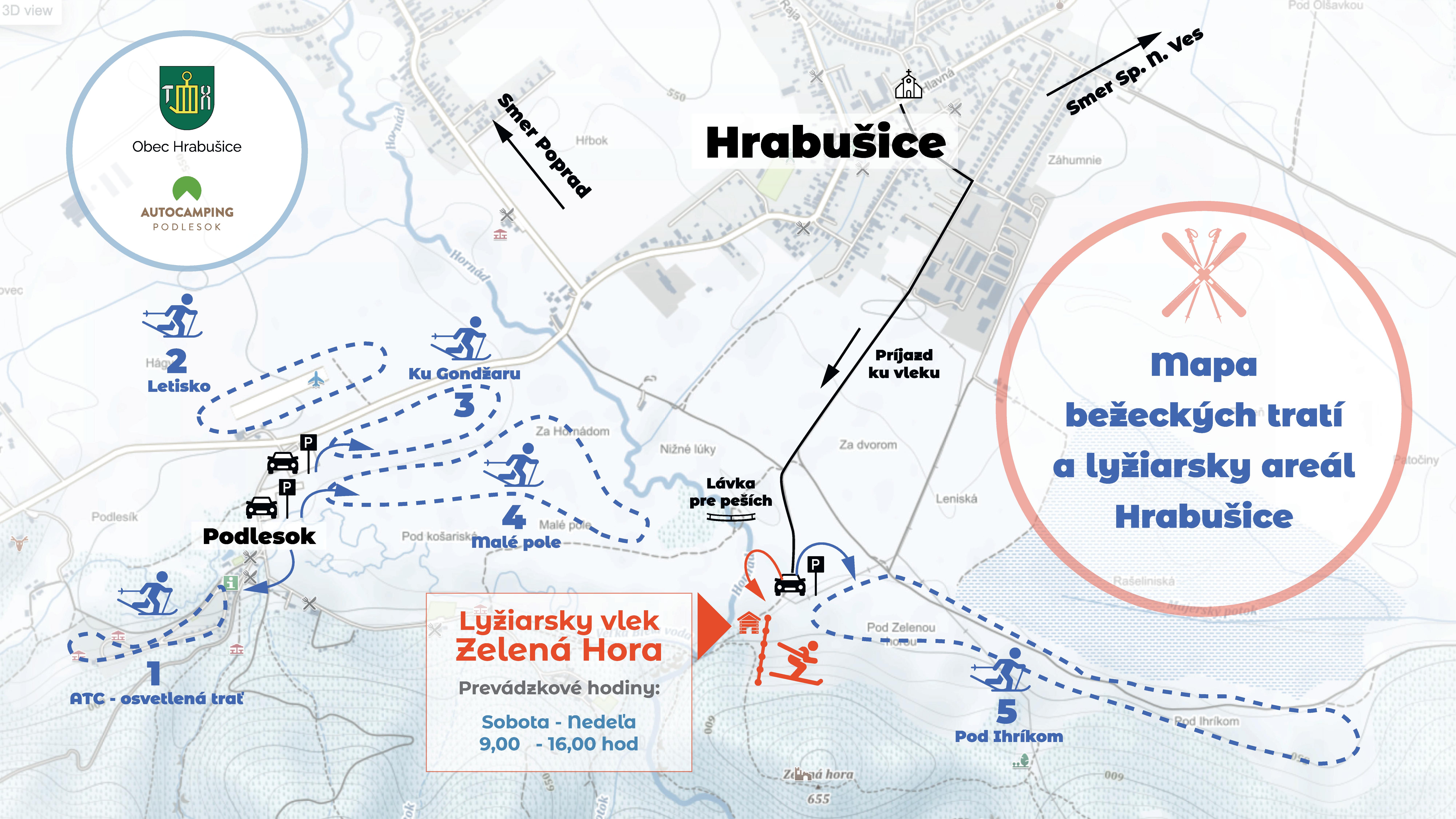 Hrabušice - bežkárske trate 